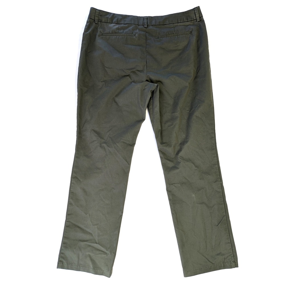 Lee Wrinkle Free Olive Green Straight Leg Chino Pants Womens 16 Medium 104637534 - Picture 2 of 6